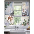 thumbnail image 2 of Christmas Snowfields Sheer Curtains 72 Inch Length 2 Panels Set, Winter Elk Cardinal Xmas Tree Branch Voile Window Treatment Curtains Sheers Drapes for Bedroom/Living Room/Kitchen 52"x72"x2, 2 of 7
