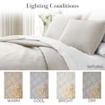 thumbnail image 5 of Oversized Square Stitched Solid Embroidered 3-Piece Quilt Set by Southshore Fine Linens, 5 of 10