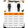 thumbnail image 2 of Usaibhir Boys Girls Halloween Skeleton Costume Unisex Comfy Zip Up Jumpsuit Skull Hoodie Cosplay Outfit for Kids 3-12T, 2 of 10