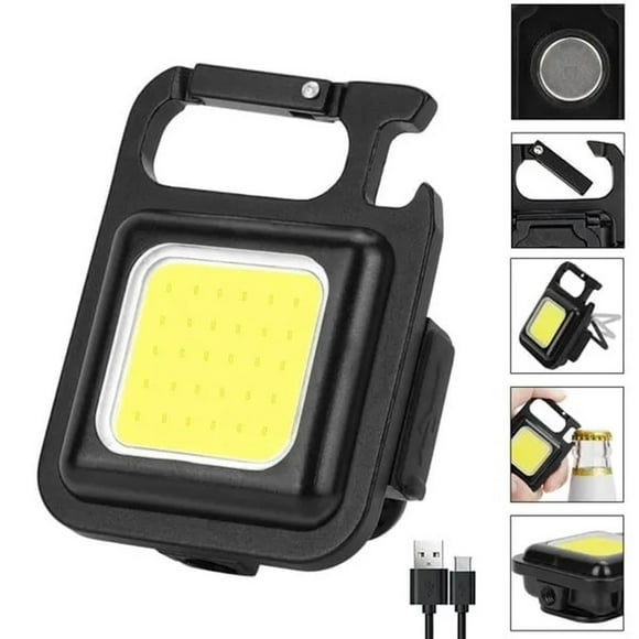 Rechargeable Portable USB Mini Keychain Light High Brightness COB Cap Clip Light Camp Light Emergency Camping Light Crank Flashlights for Emergencies Power Outage Lights Camping Gadgets Portable