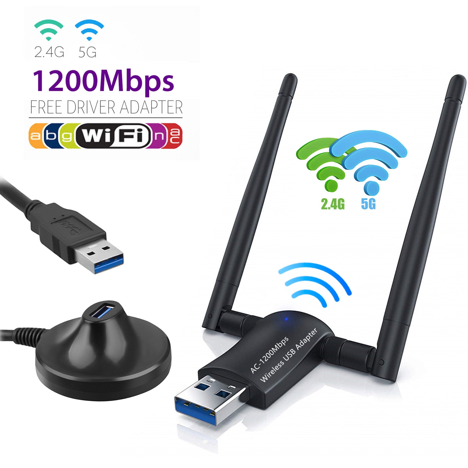 Usb Wifi Adapter 1200mbps Tsv Usb 3 0 Wifi Dongle Wireless Network