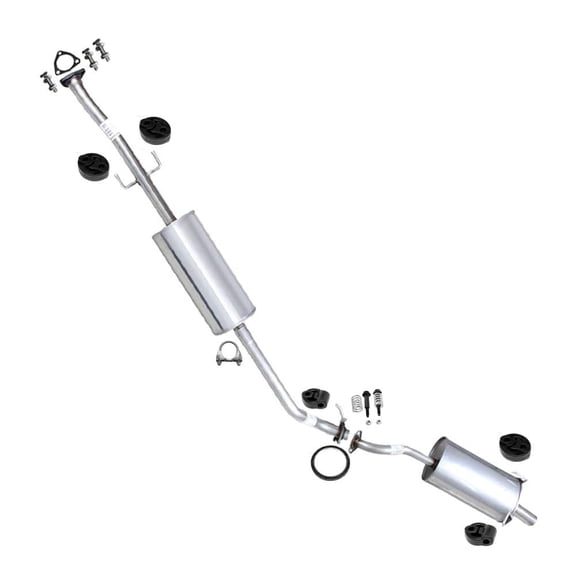Northeastern Exhaust Resonator & Muffler Kit with Hangers Fits 2007-2009 Honda CR-V 2.4L - Direct Fit | Stainless Steel Exhaust System Kit