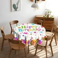 thumbnail image 3 of Happy Birthday Tablecloth Round 60 inch Birthday Table Cloth Colorful Balloon Tablecloths for Picnic Dinner Decor Gifts for Woman Girl Boy, 3 of 8