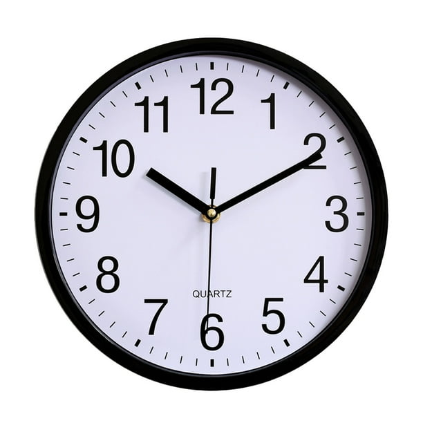 Silent Quartz Decorative Wall Clock NonTicking Classic Digital Clock Battery Operated Round