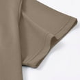 thumbnail image 3 of DayScoop Big & Tall T-Shirt for Men Summer T Shirt Solid Color Casual Fashion Breathable Short Sleeve Button Down Collar Polyester Tops Plus Size, 3 of 5