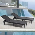 thumbnail image 2 of Hearth and Harbor Set of 2 Chaise Outdoor Lounge Chairs for Pool Chairs or Patio Furniture, Black, 2 of 7