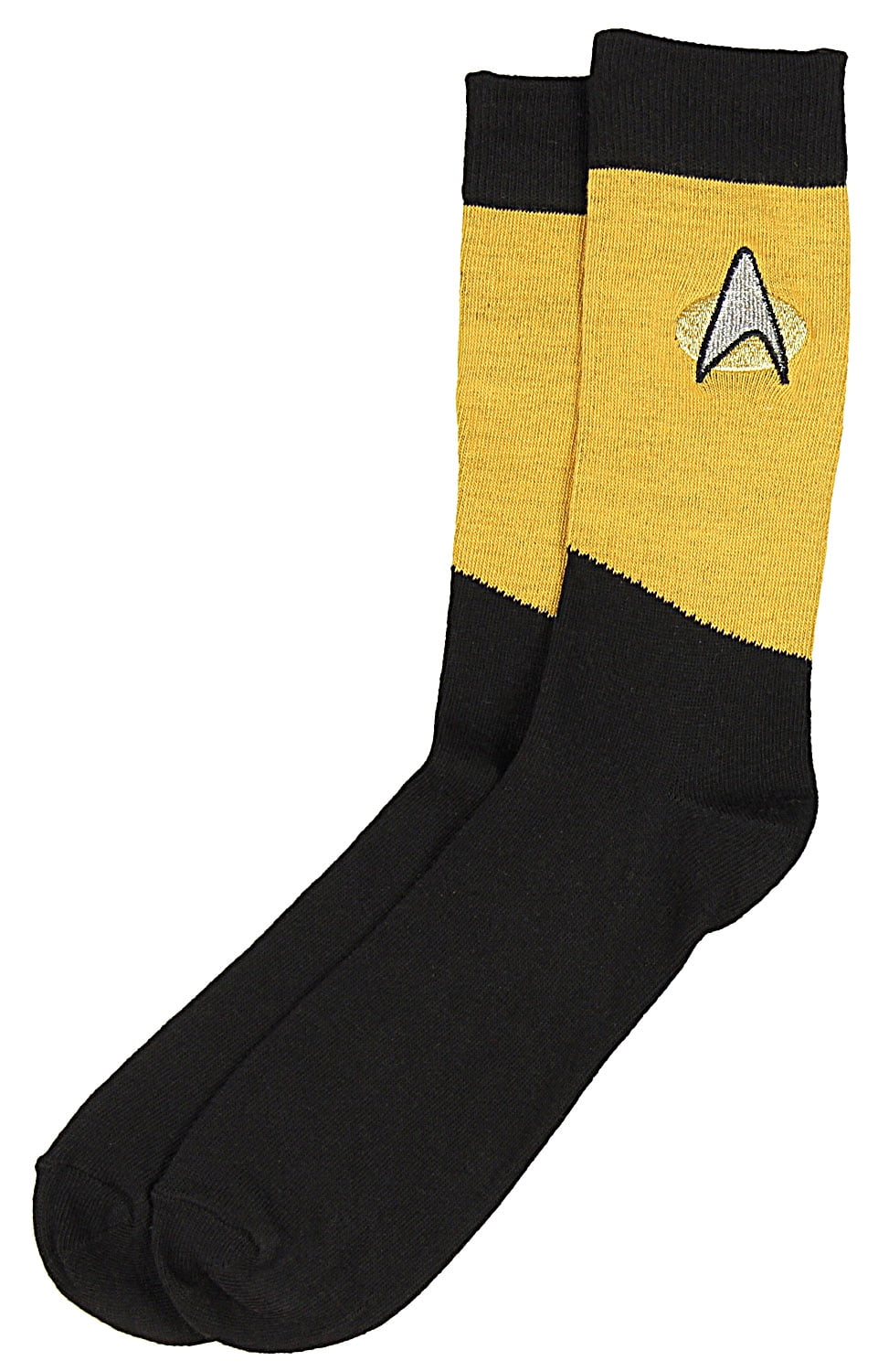 Star Trek Yellow Crew Socks Captain Kirk Adult Mens Womens Sock Size 10 ...
