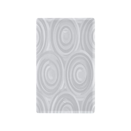 IAUYY Retardant PC Material Toggle Switch Switch Plate Covers Easy DIY Installation with Screws Light Switch Cover Plate Light Gray Concentric Circles