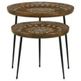 thumbnail image 6 of Miekor Furniture Honey and Black 2-Piece Nesting Table 28162, 6 of 9