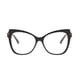 thumbnail image 2 of Gafas de ojo de gato Sonducket Estampado de leopardo para mujer Gafas antiluz azul Pierna de leopardo negro Snap Street Type3 NO3, 2 of 6