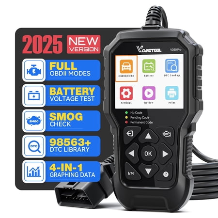 VDIAGTOOL VD30 Pro Car Code Reader, OBD2 Scanner Diagnostic Tool for Cars and Trucks, Check Engine Code Reader, OBD2 Scanner with Reset, escaner automotriz I/M Readiness for All OBDII Vehicles C105