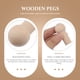 thumbnail image 3 of 25 ganchos de madera para colgar ropa, 51 x 23 x 15 mm., 3 of 7