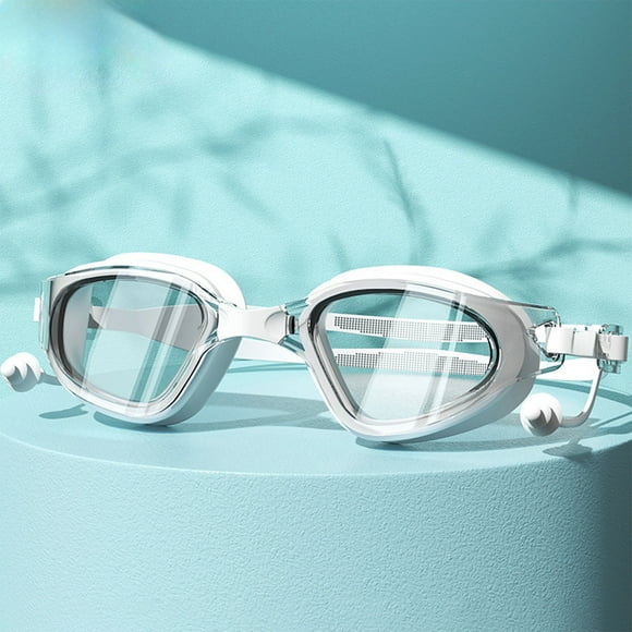 Gafas de natación antivaho de alta definición Lisbinx | Montura grande impermeable para hombre y mujer | Sellador de silicona cómodo | Protección UV | Paquete de 1 (16,8 x 4,4 cm)