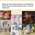 thumbnail image 5 of Set of 3 Metal Square Wedding Arch Backdrop Stand, Door Frame for Wedding Birthday Party Graduation Ceremony Decoration, 5 of 7