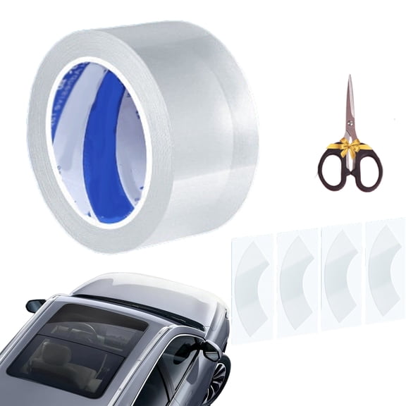 Car Sunroof Sealing Tape, Rainproof Roof Sealing Strip, Waterproof Clear Sealings Strip Accessories for Daily Car Weather Protection (1.57in*118in)