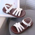 thumbnail image 6 of WAYUTE Sandals for Girls Woven Design Comfortable Soft Sole Beach Shoes for Kids Solid Color Everyday Footwear Casual Summer, 6 of 7
