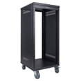 thumbnail image 1 of Sound Town 21U Universal Steel Rack, w/ 3" Locking Casters, Vented Side Panels for Audio Video, Server and Network Equipment (STRK-M21U), 1 of 1