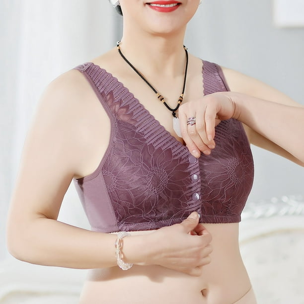 Women's Adjustable Sports Front Closure Extra-Elastic Breathable Lace Trim  Bra Christmas Lingerie for Women, Coffee, Medium : : Clothing,  Shoes & Accessories