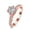 Silver, variant on Rose Gold Plated Fashion Halo Green AAA Zirconia Ring B490-9-Green