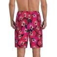 thumbnail image 2 of Balery Orchids Flowers Men's Cotton Knit Pajama Shorts Waistband & Pockets,Short Pajama Pants-X-Large, 2 of 8