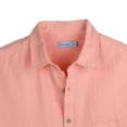 thumbnail image 3 of COEVALS CLUB Men's Linen Button Down Shirt Summer Hawaii Beach Casual Fashion Short Sleeve Shirt Salmon 16 3X-Large, 3 of 6