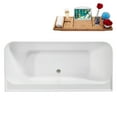 thumbnail image 6 of 55" Streamline B-372-132-BGM Soaking Freestanding Tub and Tray With Internal Drain in Brushed GunMetal, 6 of 10