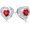 Silver-07-Jul, variant on Birthstone Heart Cubic Zirconia Stud Earrings, Classic Love Heart Tiny Piercing Studs, Anniversary Valentine's Day Birthday Holiday Fashion Jewelry Gifts for Women Ladies Daily Wear Party Ornament