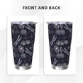 thumbnail image 3 of Fotbe Wildflowers And Dragonflies Pattern 20 oz Tumbler Stainless Steel Vacuum Insulated Coffee Ice Cup Double Wall Travel Flask Leak-proof Coffee Cup-Straw Three-piece Set, 3 of 8