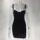 thumbnail image 2 of Ladies Sexy Bodycon Dress Corset Ruched Sling Mini Dress Women Evening Night Club Clothing, 2 of 4