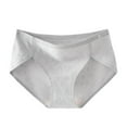 thumbnail image 2 of Womens Seamless High Waisted Cotton Briefs - Breathable Tummy Control No Show Underwear, Invisible Panties for Everyday Wear, Gray, 1-Pack,Size M, 2 of 5
