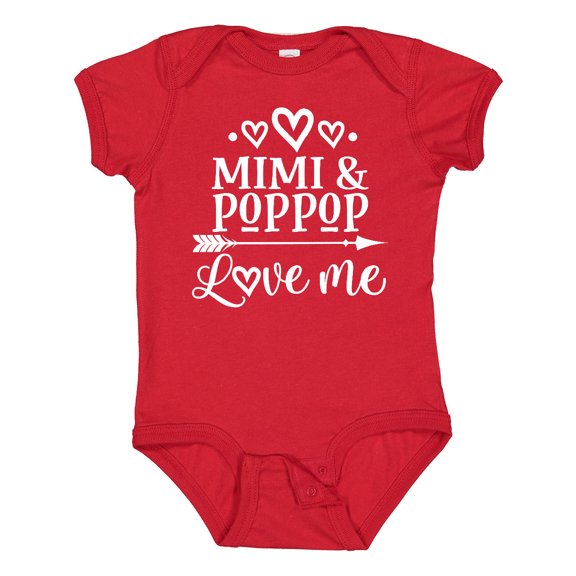 Inktastic Mimi and Poppop Love Me Girls Baby Bodysuit