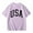 Light Purple, variant on Girls Short Sleeve Shirts Letter Print Summer Tops Crewneck Tees Girls Plain Blue Shirt Trendy Clothes for Girls 10-12 Years