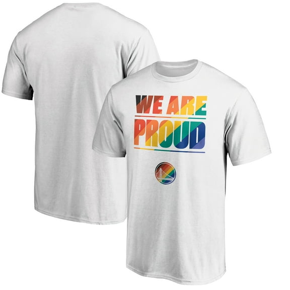 Men's White Golden State Warriors We Are Proud T-Shirt