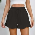 thumbnail image 2 of Sngxgn Women's High Waisted Stretchy Casual Shorts Cuffed Casual Shorts(Black,M), 2 of 8