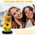 thumbnail image 3 of Sunflower Gifts for Women Artificial Flowers in Glass Dome - Unique Birthday, Christmas, Valentine's Day, Wedding, Mother's Day, Teacher Appreciation Gifts, and Anniversary Gifts, 3 of 8