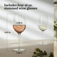 thumbnail image 4 of Libbey Signature Kentfield Estate All Purpose Wine Glasses Set of 4, Long Stem Wine Glasses for Red and White Wine, Perfect Glass Goblet Gift Set, 4 of 7