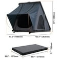 thumbnail image 3 of KFFKFF Hard Shell Rooftop Tent, Sturdy Roof Tent with Extendable Ladder and Thick Mattress, Resistant to Water and Wind for Jeep, SUV, Van, and Pickup Truck, Shelter for 2-3 Individuals, 3 of 9