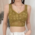 thumbnail image 2 of Lace Bralette for Women V Neck Tank Top Racerback Wide Strap Sexy Crop Tops Full Coverage Lace Bras, 2 of 5