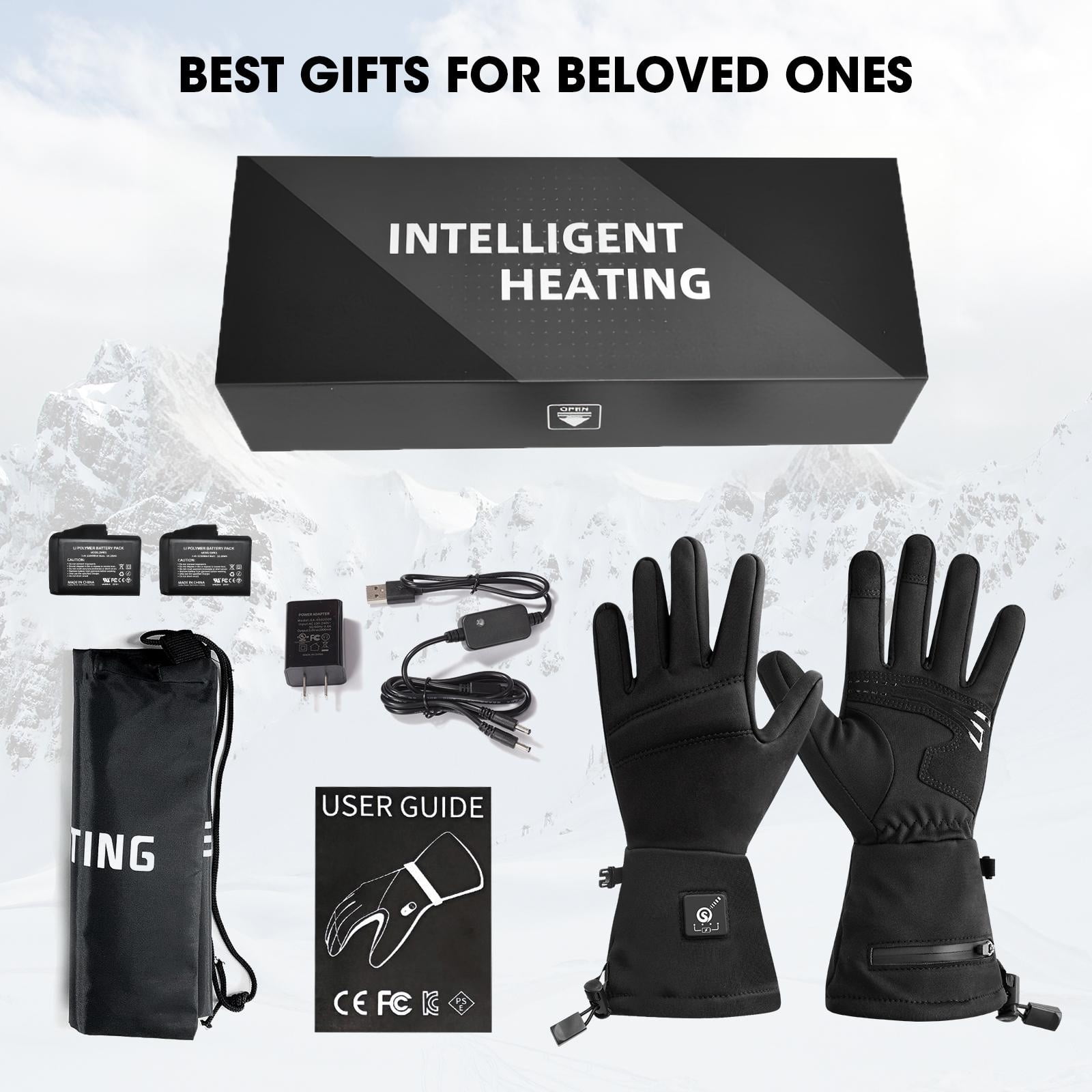 SAVIOR HEAT Thin Heated Gloves for Men Women, Electric Glove with Rechargeable Battery Hand Warmer for Skiing Hiking Hunting Camping Climbing Motorcycling
