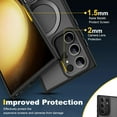 thumbnail image 3 of for Samsung Galaxy S23 Ultra Case with Magnetic Invisible Ring Stand, Compatible with MagSafe,  Drop Protection Translucent Matte S23 Ultra Phone Case for Men and Women, Black, 3 of 15