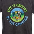 thumbnail image 3 of Pete The Cat - Life Is Groovy By The Campfire - Women's Short Sleeve Graphic T-Shirt, 3 of 6