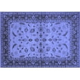 thumbnail image 1 of Ahgly Company Machine Washable Indoor Rectangle Oriental Blue Traditional Area Rugs, 7' x 9', 1 of 4