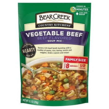 2 Pack - Bear Creek Vegetable Beef Soup 8.1 oz Package May Vary