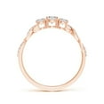 thumbnail image 2 of ANGARA Natural Diamond Braided Three Stone Engagement Ring in 14K Rose Gold for Women (Size-3.8mm| Color-I| Clarity-I1) | April Birthstone, Anniversary, Jewelry Gift for Women | Natural Diamond Ring, 2 of 8