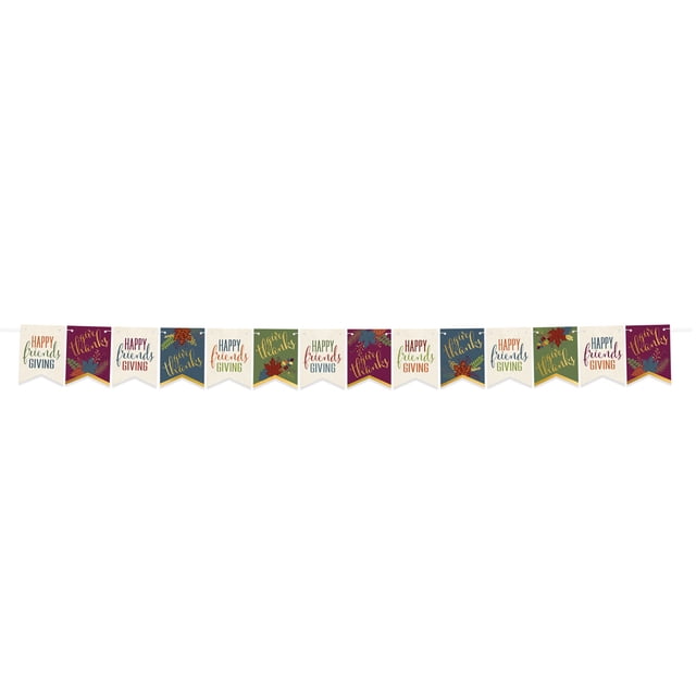 Foil Happy Friendsgiving Streamer, (paquete de 12) The Beistle Company 90512