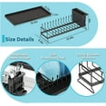 thumbnail image 4 of HBlife Small Dish Drying Rack - Stainless Steel, Slip Resistant, Space Saving Dish Racks, 4 of 6