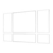 KFFKFF Wall Molding 3 Pack, Wainscoting Panels Kit, Lightweight Paintable Polystyrene, Simple Installation Accent Wall Trim for Interior Decoration in Living Room, Bedroom, White (31x63 + 31x24 in)