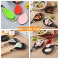 thumbnail image 2 of Silicone Spoon Rest for Stove Top Set of 3 – HEAT RESISTANT DISHWASHER SAFE Kitchen Utensil Holder for LARGE Utensils - Won’t Break - Non-Slip - Ideal for Glass & Induction Cooktops - for Home Cooks, 2 of 9