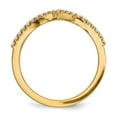 thumbnail image 2 of Solid 14k Yellow Gold Diamond V Ring Band Size 8.5 (.17 cttw.), 2 of 6