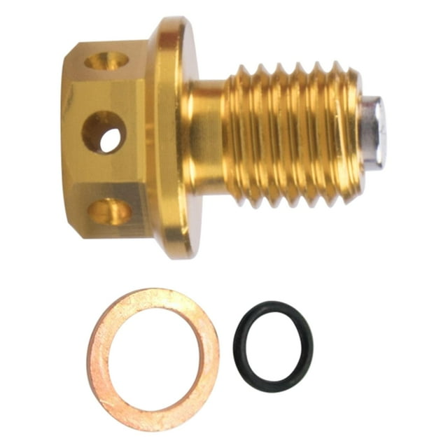Colaxi Engine Oil Drain Plug Drain Plug Bung Fitting Adapter with Gasket Oil Pan Bolt Nut Screw for Replacement Parts Spare Parts Upgrade Parts - Gold
